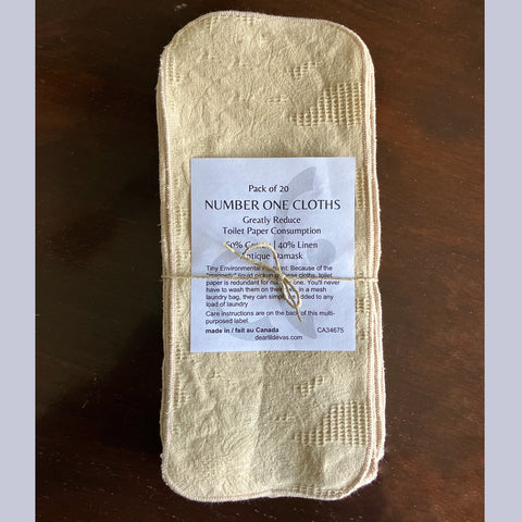 NUMBER ONE CLOTHS - Greatly Reduce Toilet Paper Consumption - (Pack of 20) NUMBER ONE CLOTHS - Greatly Reduce Toilet Paper Consumption - (Pack of 20)