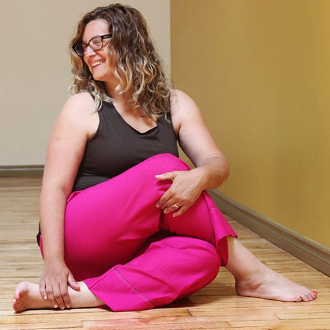 Sunset Pink Length 1 Original Light Weight Dream Yoga Pants<br>Pictured here: Lauren at <a href="http://www.estheryoga.com" target="_blank">Esther Myers Yoga Studio </a>in Toronto, Canada<br>Photography credit: Taralea Cutler of <a href="http://archive.eyecontact.ca/portfolio" target="_blank">Eye Contact Photography, Toronto </a>