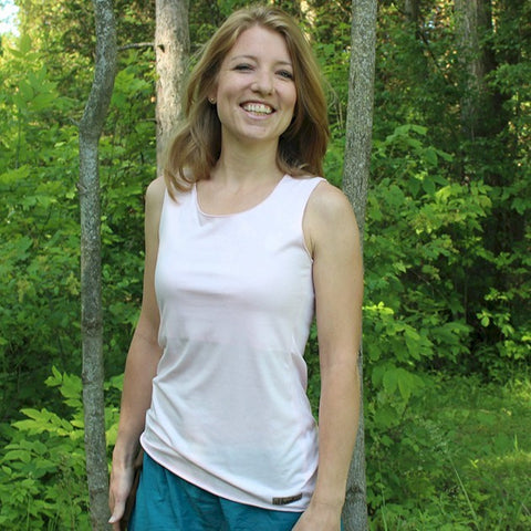 Clearance: Navy Bamboo Tank Tops for Women Size XS