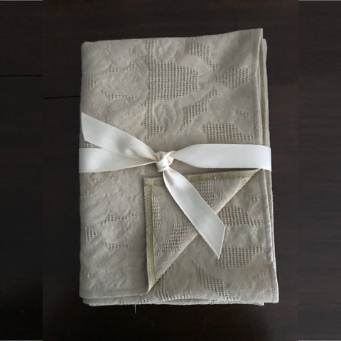 Light Weight Cotton Linen Antique Damask Bath Sheet Light Weight Cotton Linen Antique Damask Bath Sheet