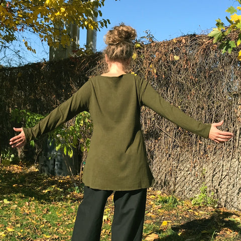 Hemp Long Sleeved Thick Jersey Knit Shirts for Women Hemp Long Sleeved Thick Jersey Knit Shirts for Women
