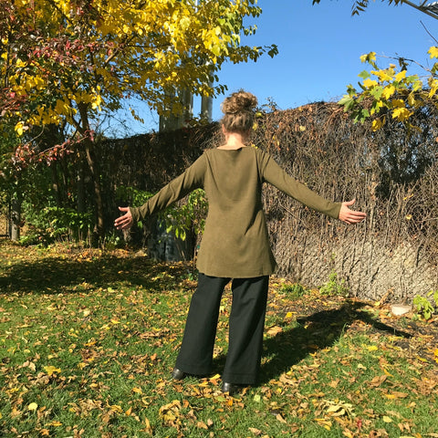 Black Hemp Town Pants - Regular Cut. <br> Dark Moss Hemp Long Sleeved Thick Jersey Knit Shirts for Women in XL. Black Hemp Town Pants - Regular Cut. <br> Dark Moss Hemp Long Sleeved Thick Jersey Knit Shirts for Women in XL.