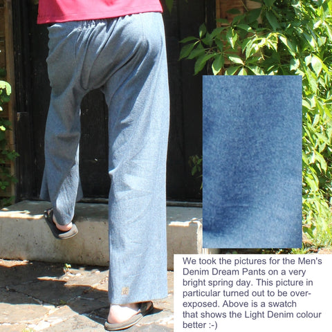Denim Dream Pants: Loose-Fitting Yoga Pants for Men Denim Dream Pants: Loose-Fitting Yoga Pants for Men