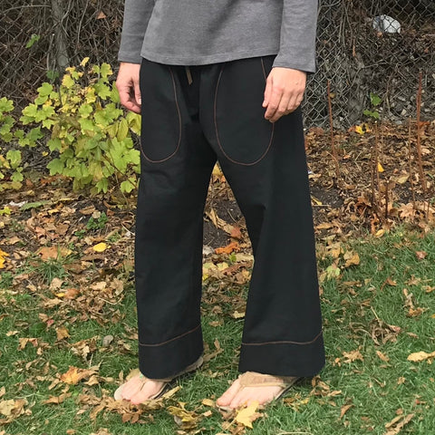 Black with optional Pockets, usual Dark Brown Stitching, Big Cuffs Black with optional Pockets, usual Dark Brown Stitching, Big Cuffs