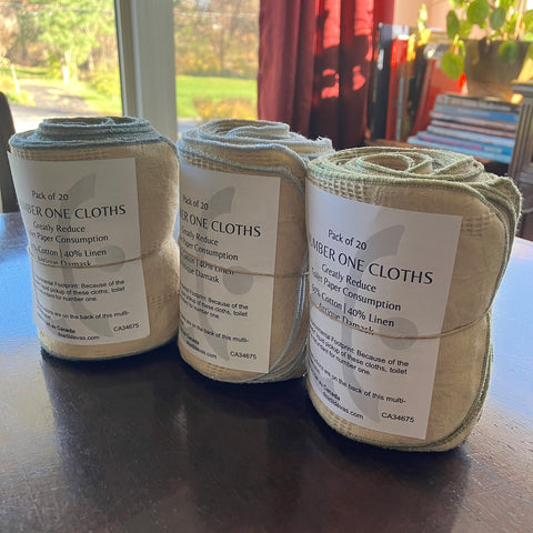 NUMBER ONE CLOTHS - Greatly Reduce Toilet Paper Consumption - (Pack of 20)