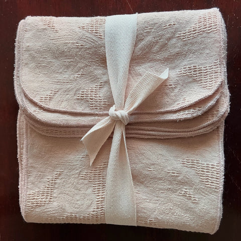 Delightful Dishcloths or Washcloths - Cotton Linen Antique Damask (Pack of 10)