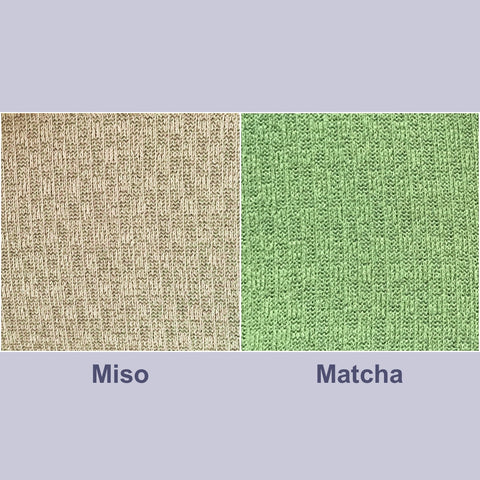 Warm Textured Knit Fabric Colours: Miso & Matcha!