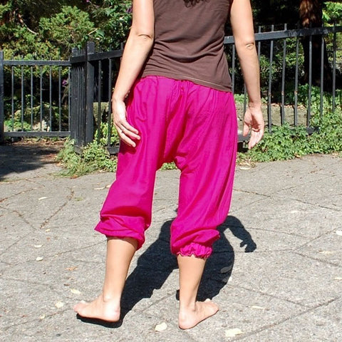 Light Weight Yoga Bloomers in Sunset Pink
