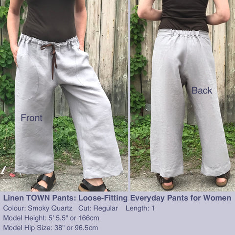 Linen TOWN Pants: Loose-Fitting Everyday Pants for Women